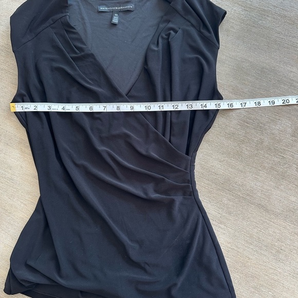 White House Black Market Black Sleeveless Blouse - Picture 5 of 7